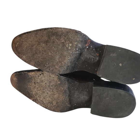 Luigui Womens Western Cowboy Boots Sz 10 Hand Made Cowhide Leather Embroidered - Picture 10 of 13